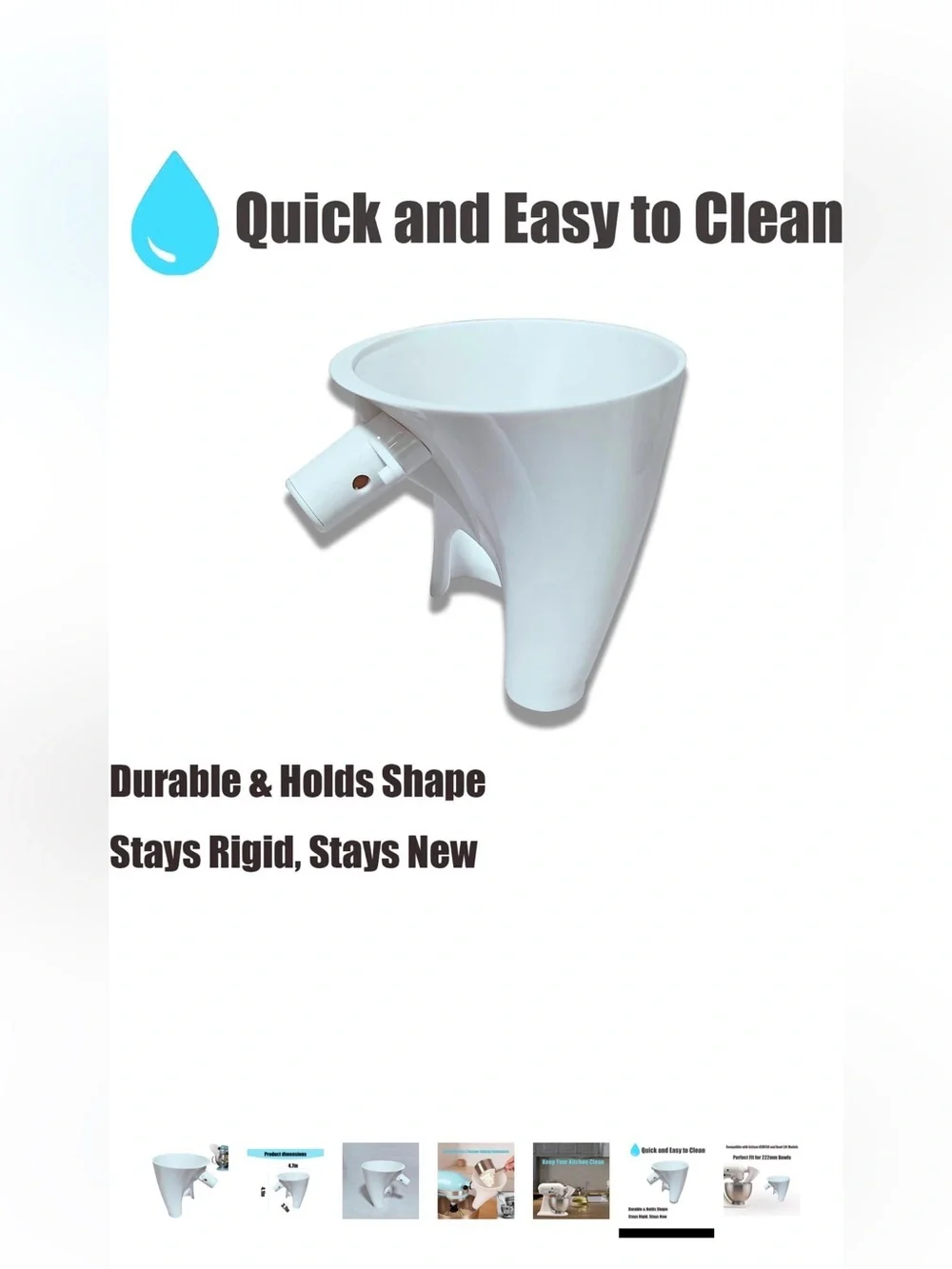 New Open Box Flour Funnel for KitchenAid Stand Mixers, Compatible Artisan KSM150